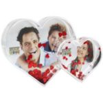 Plexi double coeur avec photos