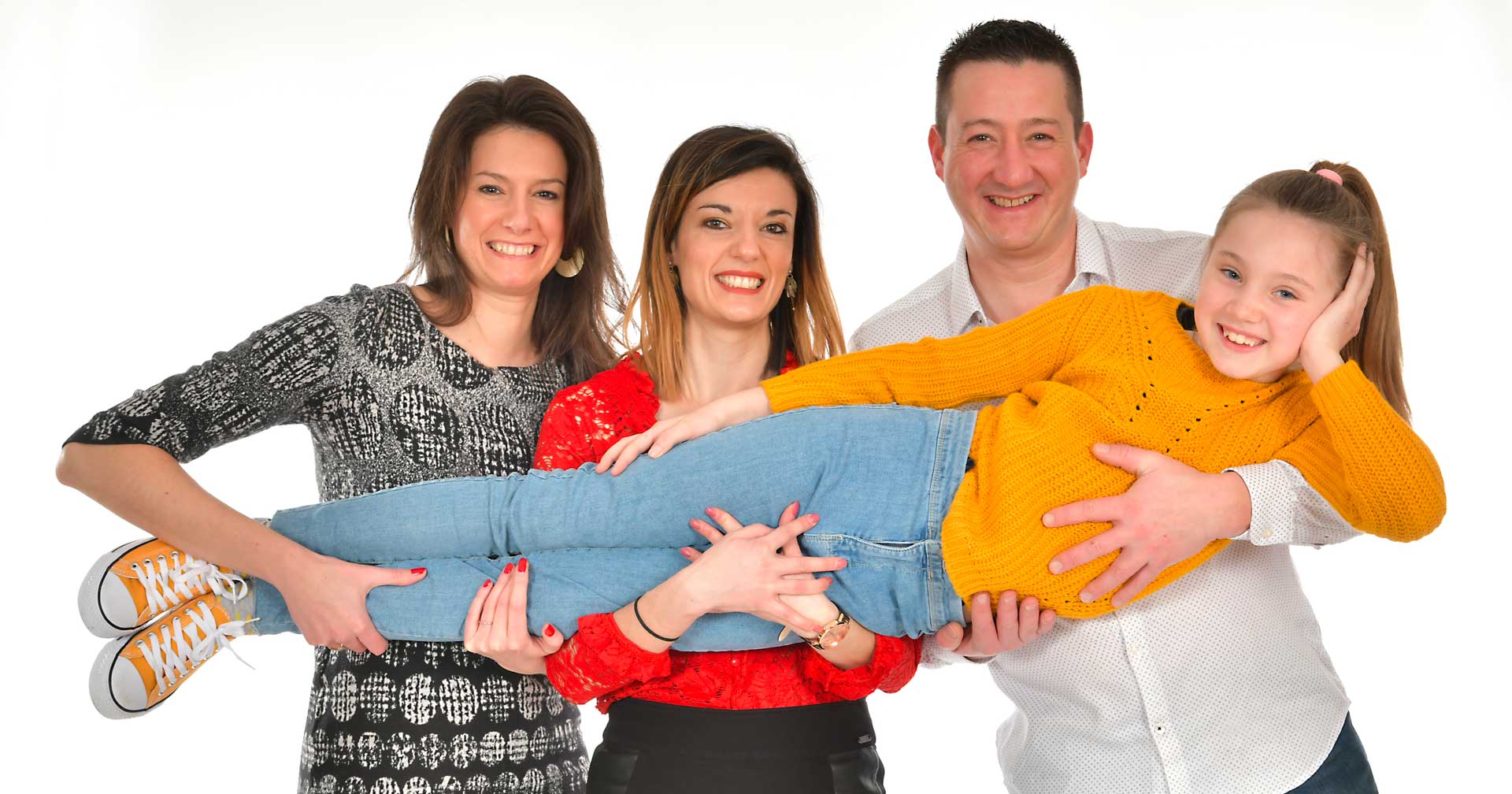 Photo de famille en studio